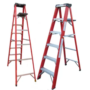 Certified European frp ladder load 400KG step ladder with platform popular foldable stairs latest design attic ladder