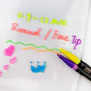 Trẻ Em phát hiện Neon Glow Vẽ Giá Vẽ Với các Dấu Hiệu Glow Pad Thay Thế Markers Lỏng Chalk Marker Fine Tip Cho 1.0mm