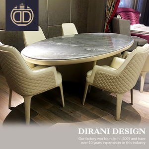 <span class=keywords><strong>Italien</strong></span> moderne ovale à manger set de table en marbre de luxe haut de gamme usine travertin pierre table à manger en marbre - Product Image 3