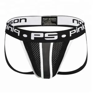 Customized logo fashion new mens sexy underwear hot sell popular high quality mesh pouch custom brand men jockstrap