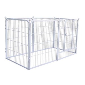 Modular white powder coated steel tube kennel dog boarding kennels