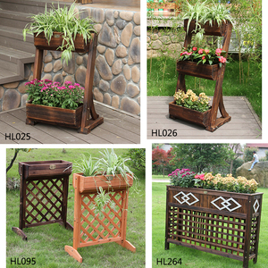 <span class=keywords><strong>Jardinera</strong></span> <span class=keywords><strong>Colgante</strong></span> de <span class=keywords><strong>Madera</strong></span> Carbonizada con Diseño Simple, Resistente al Agua, Ecológica, con Recubrimiento en Polvo para Escritorio - Product Image 4