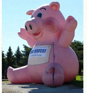 Encantadora cerdo inflable Rosa piggy desfile de Carnaval - Product Image 1