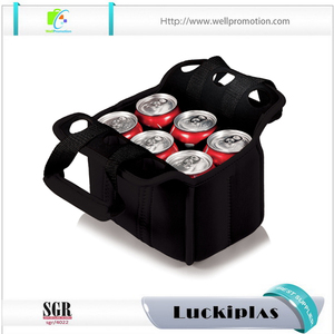 Material de yute de calidad superior térmica bolso más fresco aislado de Lino 6 pack botella de gel puede refrigerador - Product Image 1