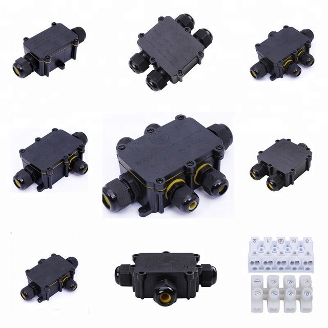 IP68 Waterproof Junction Box 5 Way External Electrical Enclosure Wire Joint PA66 ENEC CE Certified for Outdoor Lighting