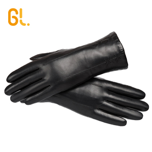Ladies Thick <strong>Fur</strong> <strong>Lined</strong> Genuine Sheepskin Leather Dressing <strong>Gloves</strong> for Winter - Product Image 4