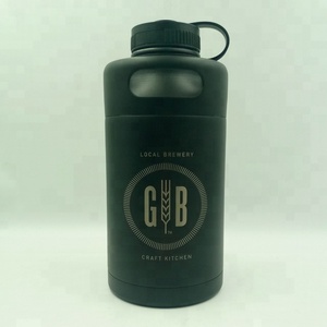 64 OZ Verniciatura a Polvere Nera Bocca Larga Doppia Parete In Acciaio Inox Birra alla spina Con Grande Laser Personalizzata - Product Image 1
