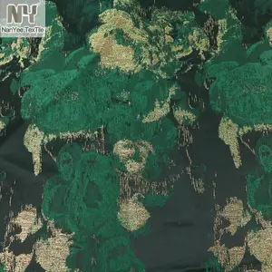 Nanyee 섬유 깊은 녹색 메탈릭 브로케이드 패브릭