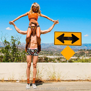 중산 사용자 정의 패션 디자인 커플 복서 팬티 섹시한 커플 속옷 - Product Image 4