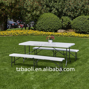 Chất Lượng Cao <span class=keywords><strong>4</strong></span> Feet Thổi Khuôn Rắn Trọng Lượng Nhẹ Nhựa Cắm Trại Gấp Bảng - Product Image 4