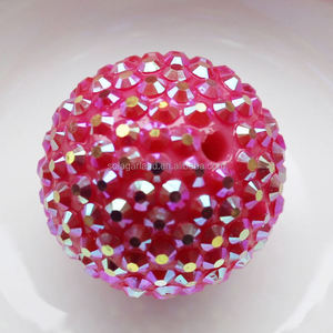 Perles boules de strass colorés Disco, pièces, pour la fabrication de bijoux - Product Image 3