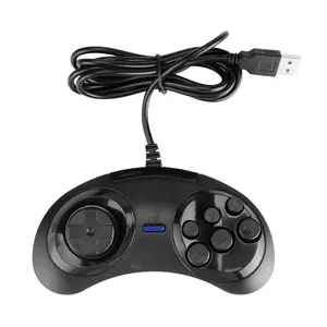 थोक पीसी मैक रेट्रो वायर्ड 6 बटन यूएसबी क्लासिक Gamepad खेल नियंत्रक Joypad के लिए नहीं SEGA उत्पत्ति मेगा ड्राइव MD2 तेजी से जहाज