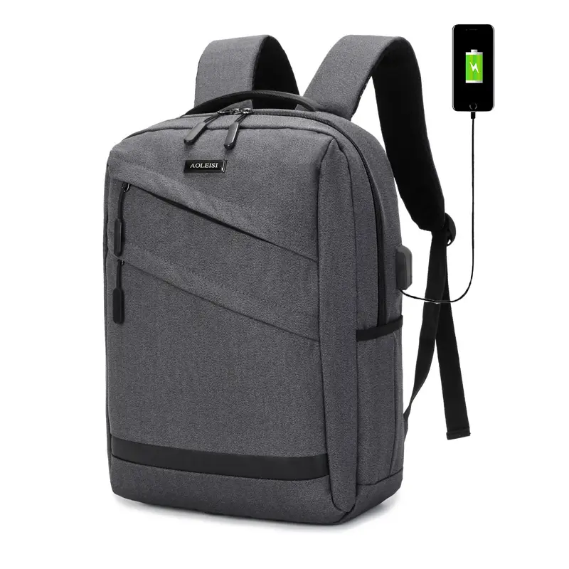 wholesale custom Casual travel mens luxury computer backpack men's business USB battery charging laptop backpack bag