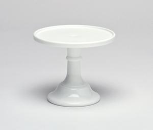 Torta di ceramica Del Basamento Bianco Latte 9 "<span class=keywords><strong>Vetro</strong></span> Del Basamento Della Torta, 9x8x11 - Product Image 1