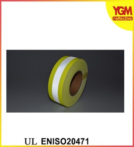 Cal fluorescente amarillo cinta reflectante resistente al fuego coser cinta de tela - Product Image 4