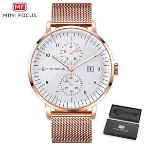 MINI FOCUS 0052G nouveauté Top marque de luxe Royal or hommes <span class=keywords><strong>montre</strong></span> lumineux étanche hommes Quartz chronographe mode sport - Product Image 6