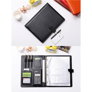 Cuero de la pu de <span class=keywords><strong>A4</strong></span> cartera caso reunión carpeta con bolsillo - Product Image 1
