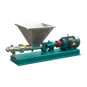 stainless steel sanitary food industrial screw pump for grease tomato paste cake batter honey chocolate screw pump with hopper