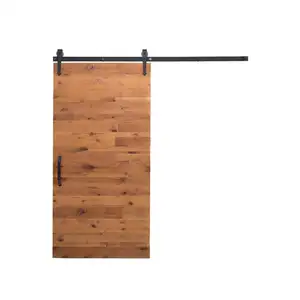 Doorwin-Puerta de granero de tablón horizontal, derivación personalizada, madera maciza, puerta corredera, último diseño, gran oferta americana