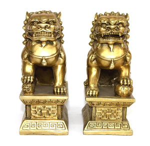 Fabulous Hong Tze Collection Chinese Fu Dog Resin <strong>Statue</strong> Large Size <strong>Hand</strong>-painted Art Collectible - Product Image 4