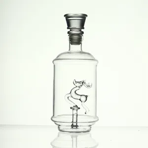 Aihpo07único-botella de cristal vacía con forma Odd, para vino, whisky, licor, 750ml