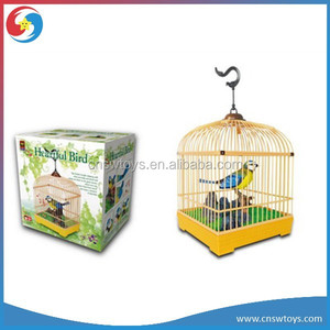 Giocattolo uccello con gabbia BO canto gioco - Product Image 1