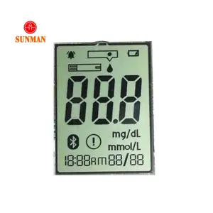 Factory 10 digits 7 Segments Custom Optoelectronic lcd Display for blood glucose meter