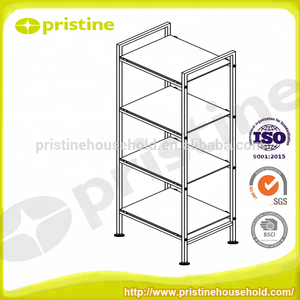 MIT ชั้นวางท่อเหล็ก4ชั้นแบบโมเดิร์นชั้นวางของในบ้านและที่จัดระเบียบห้องน้ำแบบเข้ามุมสำหรับโรงแรมไต้หวันเฟอร์นิเจอร์ในครัวเรือน - Product Image 6