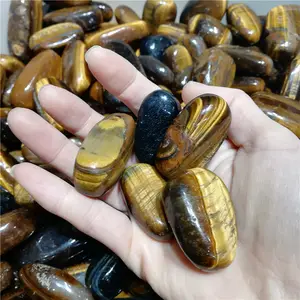 Wholesale pretty tiger eye polished crystal tumbled gravel stone healing and meditation for home decoration