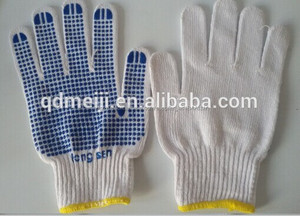 Hot! High quality PVC dotted cotton gloves protective work manufacturer polka dot cotton glove - Product Image 1