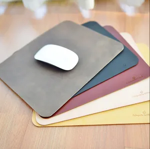 logo customized disposable PU leather computer mouse pad with stable function for ad