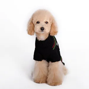 Pet holiday cartoon Christmas dog sweater winter knitwear warm clothes