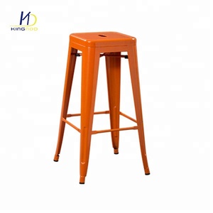 Barato buena calidad apilable Bar muebles silla alta <span class=keywords><strong>Vintage</strong></span> acero Metal taburete de la barra - Product Image 3