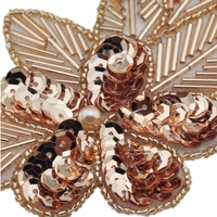 WRA-851 gros mariée fleur Sequin Patch embellissements perle Appliques patchs pour robes de mariée