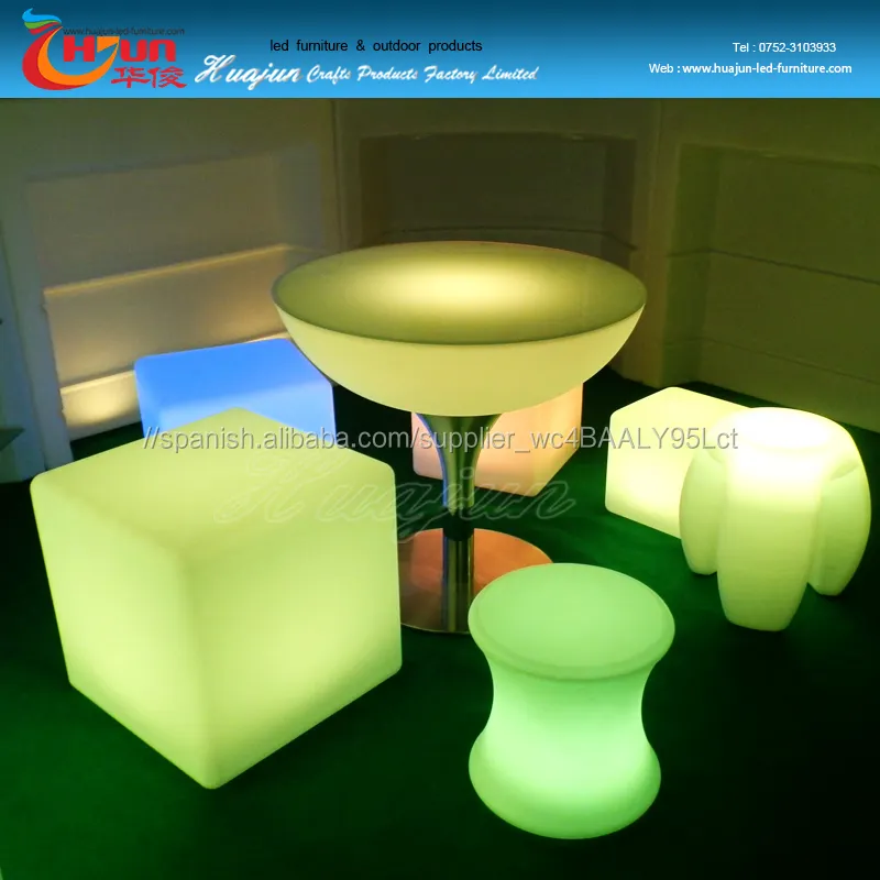 LED de iluminación comercial sillas muebles de led que brilla intensamente LED cubo