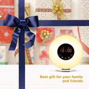 Amanecer y simulación del despertador de La Luz 2017 con brillo ajustable y Radio FM, Snooze funtion - Product Image 6