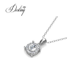 Daisini en argent sterling 925 orné de cristaux <span class=keywords><strong>Swarovski</strong></span> Collier ras du cou avec pendentif piano de luxe pour mariage ou anniversaire - Product Image 4