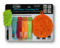 Fournitures écologiques en bambou kit de nettoyage limpieza pour voiture en microfibre avec brosse éponge et serviette