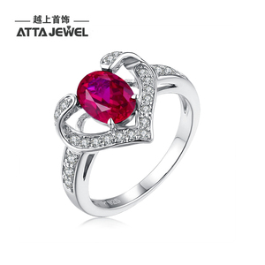 Glam diseñador playa joyería mujeres zirconia al rubí zafiro anillos - Product Image 2