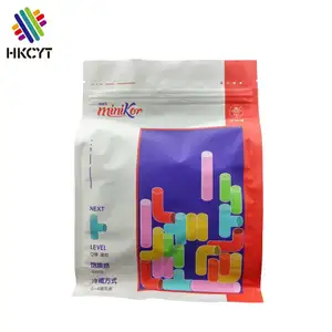 Custom Printing Aluminum Foil Plastic Flat Bottom Stand Up Pickled Vegetable Kimchi Packaging Bag with Zipper