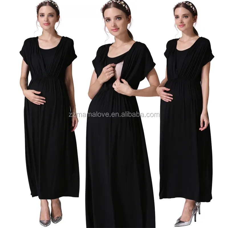 Emoção Mães Atacado Jersey de Algodão Macio Plus Size Vestido de Baile para As Mulheres Grávidas Vestido de Maternidade