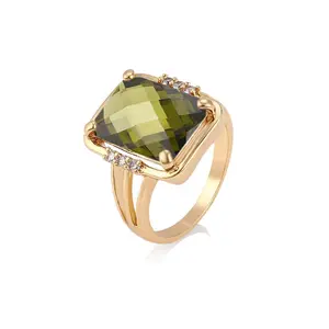 14752 大石头戒指设计热卖皇家女士珠宝长方形彩色宝石戒指