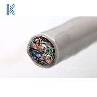 Kabel Ethernet Cat 8 Cat 9 Konduktor Twisted Pair Kecepatan Tinggi Kabel Pengumpan Kotak Karton 7 8 Kabel Jaringan Cat8 HDPE Mendukung PVC