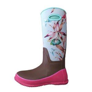 เซ็กซี่สุภาพสตรี Neoprene ยาง Wellingtons