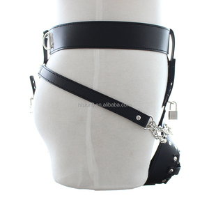 Cuero <span class=keywords><strong>de</strong></span> la PU hombre cinturón <span class=keywords><strong>de</strong></span> <span class=keywords><strong>castidad</strong></span> con vibrador Anal arnés - Product Image 3
