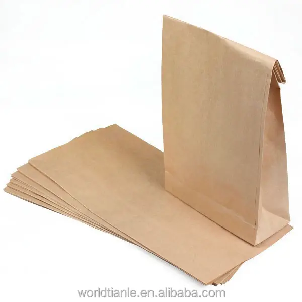 Brown craft paper bag for deli packaging with high quality