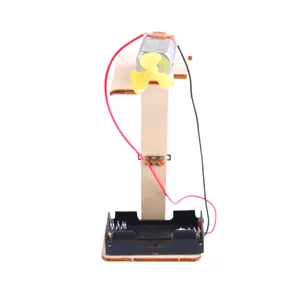 DIY Mini Gruppo Motore Elettrico Piccolo Ventilatore di Legno Giocattoli Educativi Per I Bambini
