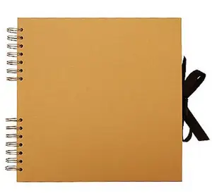 Brown Kraft Paper Blank Notebook Scrapbook Photo Album With Spiral Bound