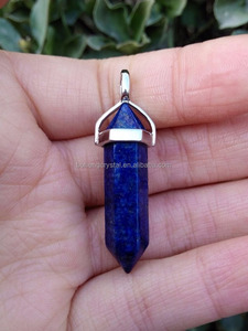 Al por mayor! Lapislázuli piedra preciosa cristal natural Healing Point Reiki grano pendiente - Product Image 1