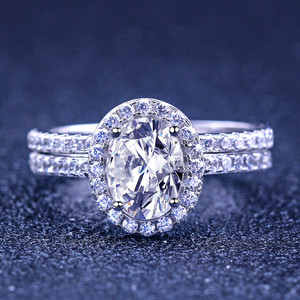 Phụ Nữ Đính hôn đám cưới bạc vòng <span class=keywords><strong>Micro</strong></span> <span class=keywords><strong>Pave</strong></span> zircon đồ trang sức người yêu Vòng thiết lập của phụ nữ S925 Sterling - Product Image 5